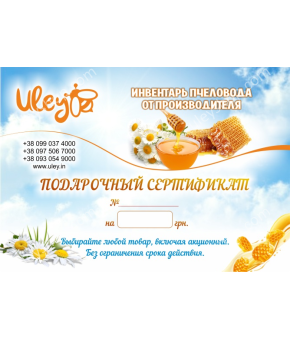 Подарунковий сертифікат Подарунковий сертифікат